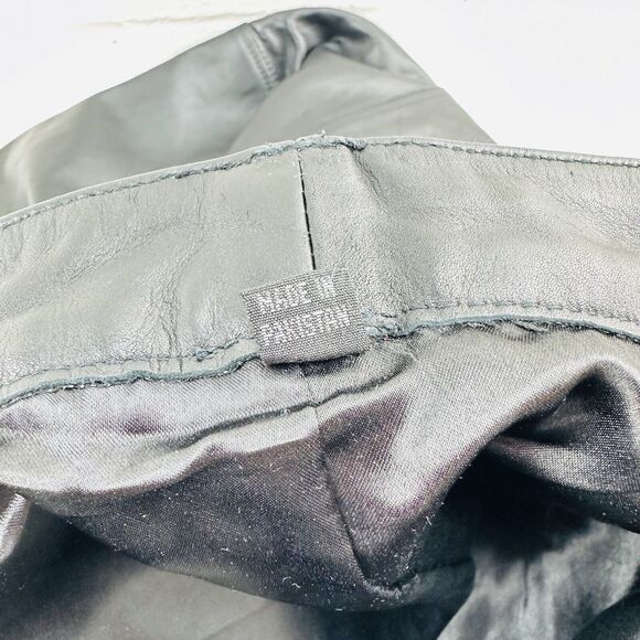 HOMME + FEMME LEATHER PANTS NEW SZ 36x32, New Without Tags, Retails for 700$ - Picture 11 of 12